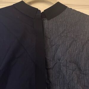 Elie Tahari Black and Gray Button Down Shirt